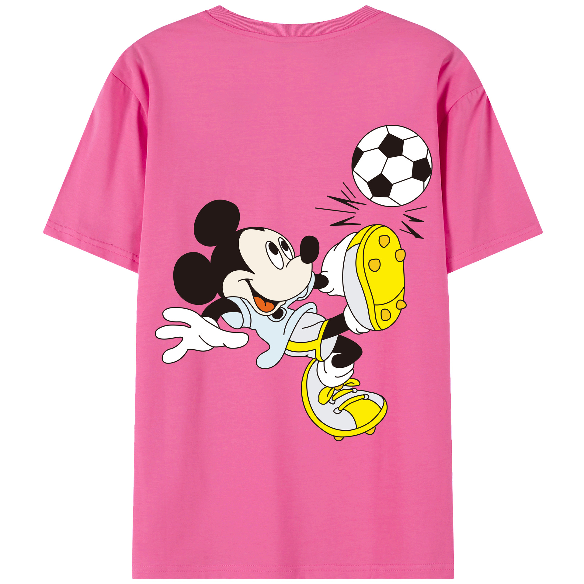 （画像用） ミッキーマウス Mickey Mouse レディース半袖Tシャツ(バックプリント)